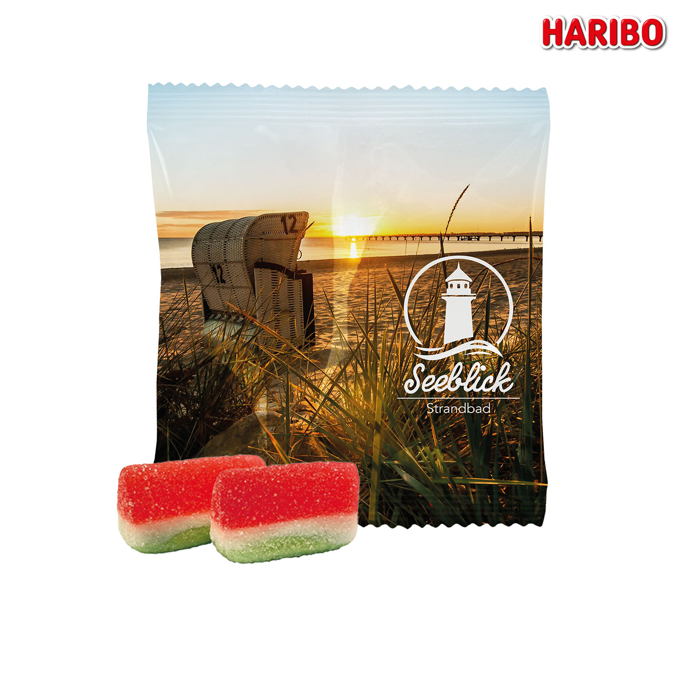 Haribo Wassermelonen mit Logo bedruckt