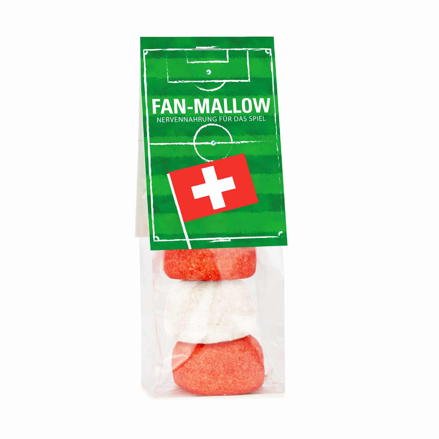 Fan Marshmallow Schweiz mit Reiter