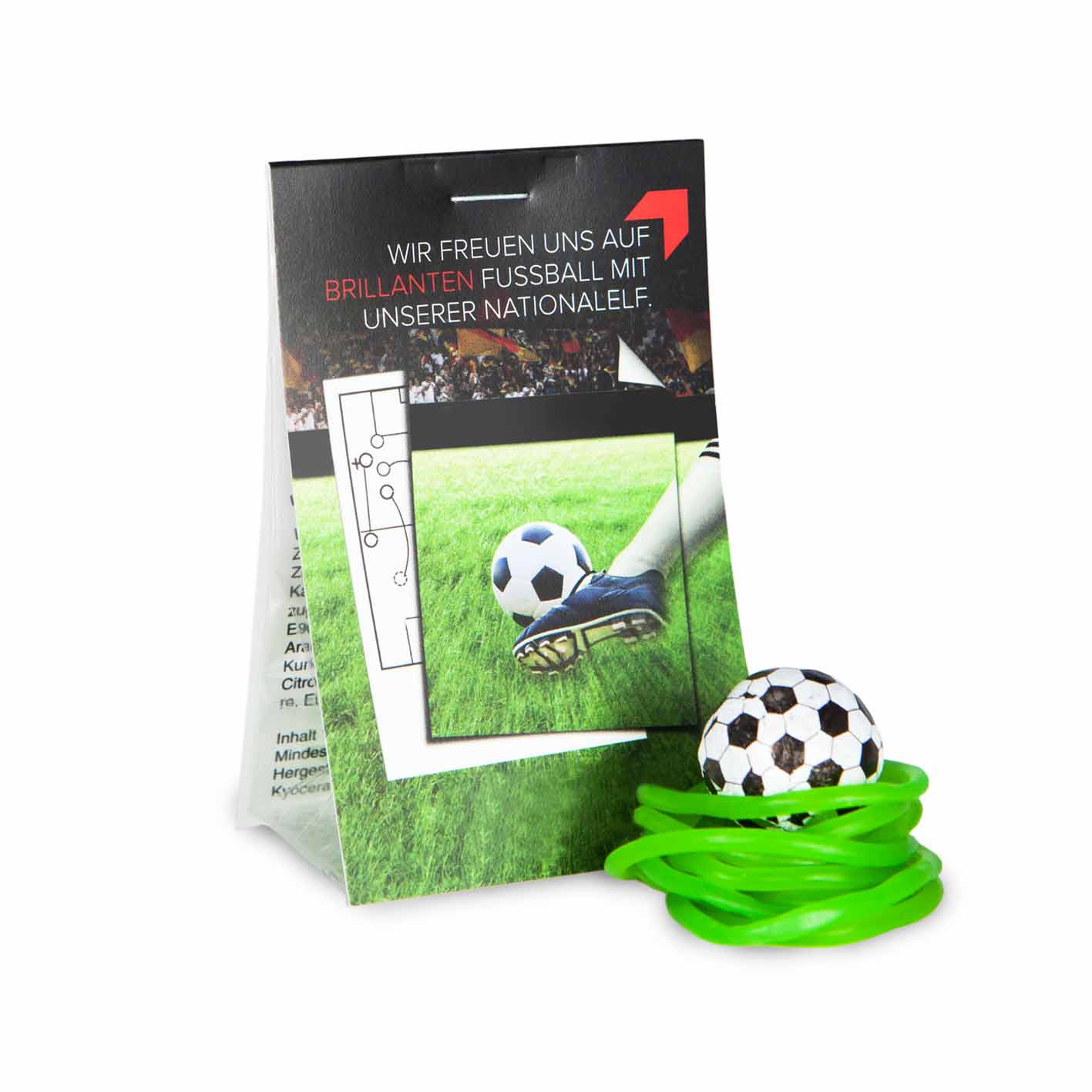Werbebeutel Fussballrasen mit Reiter bedruckt mit Logo